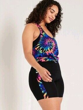PINK Victoria's Secret Multicolor Tie-Dye Active Tank Size Small